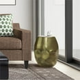 thumbnail image 2 of Allora 16" Contemporary Metal Accent Side Table in Antique Gold, 2 of 5