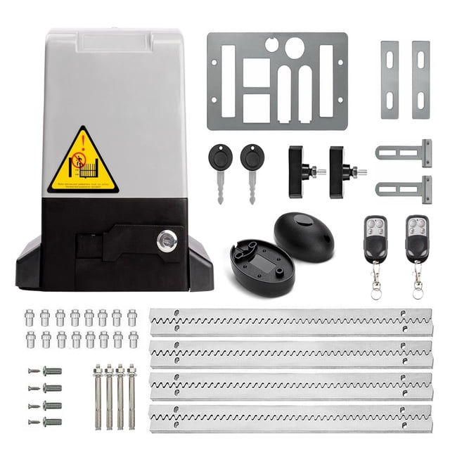 Abridor de puertas corredizas Blütezeit 1800 lb/40 pies con 2 controles remotos