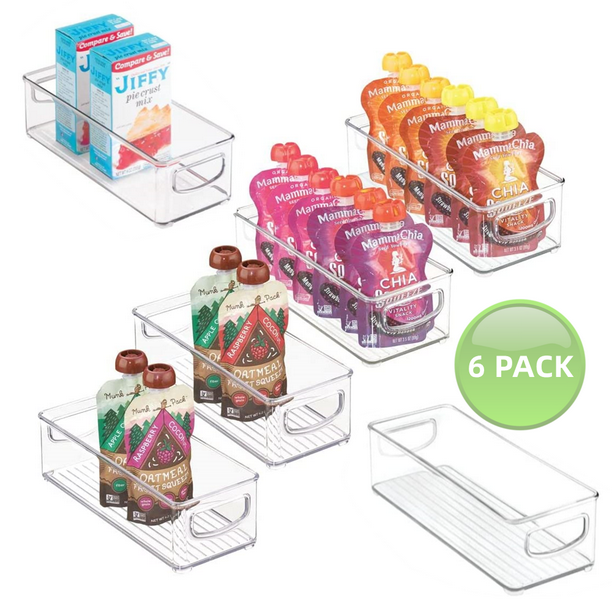 Small Pantry Organization and Storage Bins for Kitchen/Pantry/Fridge