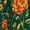 Dark Green Orange Floral, variant on Women's Sleeveless Casual Swing Dress with Pockets, Knee Length