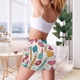 thumbnail image 5 of Women's Silk Pajama Shorts Playful Pencil Pajama Shorts Women's Casual Pajama Shorts with Pockets, 5 of 6