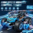 thumbnail image 4 of Remote Control Trucks, 1:18 4WD RC Cars, Remote Control Monster Truck with Cool Light, Rechargeable 25Km/H Off-Road RC Car for Kids, Boy Toys for Age 5 7 10, Best Gift for Toddler Boys, 4 of 9
