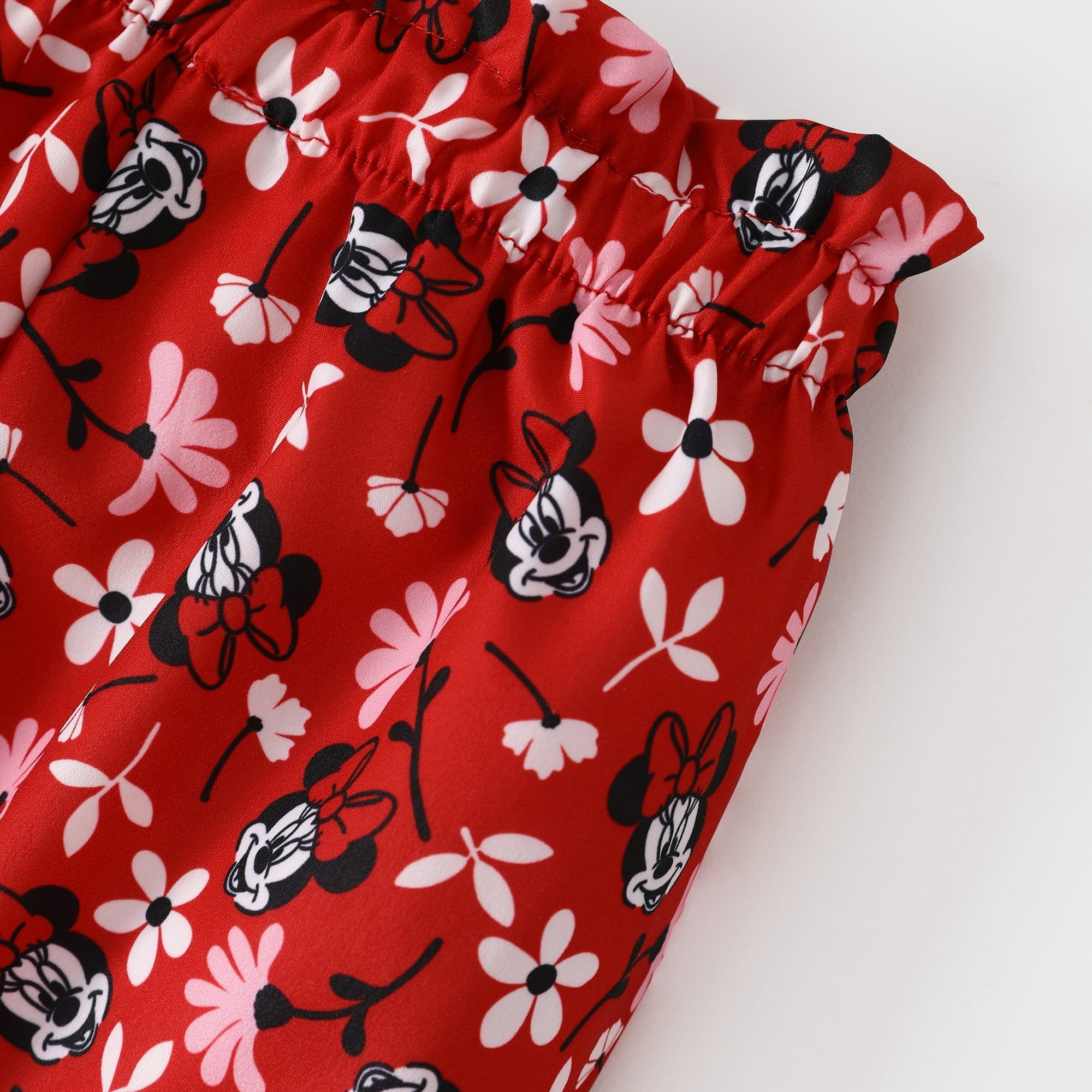 Disney Baby Clothes 3pcs Minnie Graphic Romper Bodysuit Floral Pants Outfit Set with Headband Gifts Newborn Infant