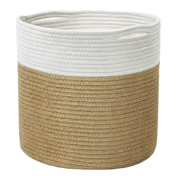 TABLZONE Woven Storage Basket Assorted Color Cotton Rope for Household Use 1Pc