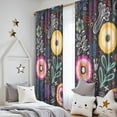 thumbnail image 5 of Blackout Kids Curtains,Multicolor Cartoon Floral Pattern Childrens Insulated Curtains Set Of 2,Bedroom Essentials,Toddler Room Decor 52x84in(132x213cm), 5 of 5