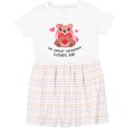 thumbnail image 3 of Inktastic My Great Grandma Loves Me Bear and Hearts Girls Toddler Dress, 3 of 5