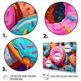 thumbnail image 3 of Designart "Pop Art Donuts in Blue and Pink III" Food & Beverage Metal Wall Décor Set, 3 of 5