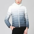 thumbnail image 4 of Hvyesh Plus Size Packable Puffer Jacket Women Gradient Down Coat Lightweight Full Zip Winter Coats Quilted Puffer Jackets, 4 of 7