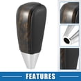 thumbnail image 3 of Perilla de palanca de cambios de transmisión automática, patrón de madera negra para Toyota Land Cruiser 2003-2021, plástico negro, 3 of 6