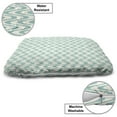 thumbnail image 3 of Ivory and Blue Pet Bed, Wavy Stripes Pattern Bicolor Illustration of Curved Abstract Lines, Resistant Pad for Dogs and Cats Cushion with Removable Cover, 24" x 39", Seafoam and Ivory, by Ambesonne, 3 of 4