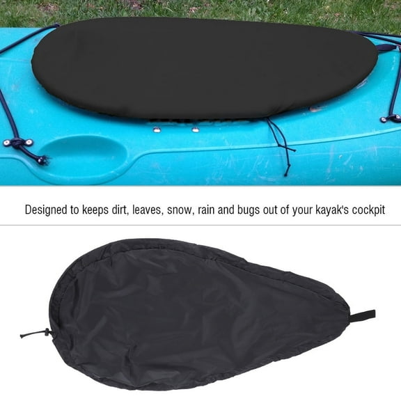 Kritne Universal Fit Blocking Kayak Canoe Cockpit Cover Protector Black,Cockpit Cover Kayak,Kayak Cockpit Protector