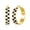 Silver-40mm, variant on Silver Hoop Earrings for Women, Hypoallergenic 925 Sterling Silver Chunky Enamel Checkered Earring, 40mm