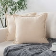 thumbnail image 6 of ATLINIA Decor Throw Pillow Cover - Decorative Farmhouse 20x20 Inch Pillows Cover Linen Boho Cushion Cover for Bed Couch Sofa Outdoor (Beige), 6 of 9