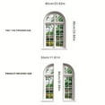 thumbnail image 3 of Imitation 3D Stereoscopic Perforated Wall Sticker, 2D Flat Design With High-Definition Printing Creating 3D Illusion Via Light And Shadow, Ocean Beach And Window Green Scenery, 3 of 7