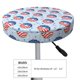 thumbnail image 4 of Balery Donut with the USA Fag Fundas de asiento para taburete de bar redondo de tela de terciopelo ajustables que protegen de arañazos y manchas para sillas de 14 a 17 pulgadas.-12 inch, 4 of 7