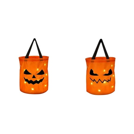 

LED Light Up Trick Or Bags Light Led Up Trick Or Bucket Pumpkin Candy Large Bags | Face Bucket Multipurpose Goodie Bag For Kids Ha 2PCS Star Light Fixture Stair Light Girls Night Light Smart Lamps 3d