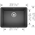 thumbnail image 4 of BLANCO PRECIS 24" Single Undermount - White, 4 of 7