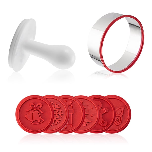 Moyic Juego de moldes de sellos para galletas de Navidad de 8 piezas, molde para pastel de galletas y panqueques, utensilios de anillo para hornear con Herramientas y accesorios para hornear Moyic HA009428-00B