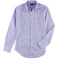 thumbnail image 1 of Ralph Lauren - Camisa con botones a rayas para hombre, azul, extragrande Ralph Lauren Botones al frente, 1 of 1