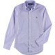 thumbnail image 1 of Ralph Lauren - Camisa a rayas para hombre, color azul, talla mediana Ralph Lauren Botones al frente, 1 of 1