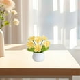 thumbnail image 6 of AYktou Crochet Flowers Potted Plants Home Ornament Potted Crochet Woven Flowers, 6 of 7