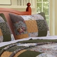 thumbnail image 5 of Global Trends Cross Canyon 100% Cotton Traditional Patchwork Quilted Bed Pillow Sham, King 20" x 36", 5 of 5