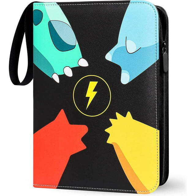J&G Trading Card Binder for Pokemon, Card Book Holder with 4Pocket for