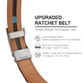 thumbnail image 2 of SENDEFN Men's Leather Belt Automatic Ratchet Buckle Slide Belt for Dress Casual Trim to Fit with Gift Box, 2 of 6