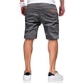 thumbnail image 2 of Shorts casuales JMIERR de algodón con cordón, gris, para hombre, 2 of 8