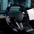 thumbnail image 6 of Christmas Snowflakes 14.5 Inch Printing PVC Leather Steering Wheel Cover Car Wheel Covers Auto Accessories, 6 of 6