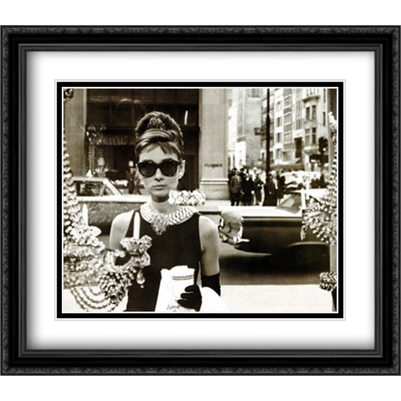 Audrey Hepburn Window 28x28 Double Matted Large Black Ornate Framed Movie Star Poster Art Print