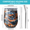 thumbnail image 5 of Camouflage 12oz Stainless Steel Insulated Wine Tumbler with Lid and Straw – Double Wall Vacuum Mug for Hot & Cold Drinks, 304 Steel Interior, Sweat-Free Design, 5 of 5