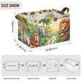 thumbnail image 3 of Jungle Animals and Hot Air Balloon Collapsible Storage Bins Fabric Shelf Baskets with Handles 16.9"x11.4"x10" Closet Organizer, 3 of 8