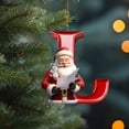 thumbnail image 5 of Dmlowu 26 Letter Christmas Ornaments with Santa - Exquisite Christmas Tree Ornaments for Xmas Tree, Personalized Hanging Christmas Tree Decorations Pendant for Holiday Party, 5 of 6