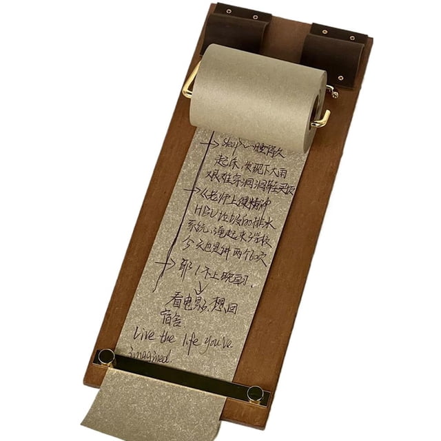 Retro Memo Pad Board Clip Can Tear Sticky Notes Paper Memo Board Clip Memo Non-Sticky Blank Pad Memo Tearable Wooden Paper Set clipboard Note Notebook Retro Set Vintage Paper Vintage Notepad n
