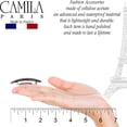 thumbnail image 2 of Camila Paris CP3422 French Hair Barrette Clip for Girls, Blue and Black Small Set of 2 Strong Hold Grip Hair Clips for Women, No Slip Rubberized Automatic Clasp Girls Hair Accessories, Made in France, 2 of 24