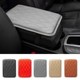thumbnail image 4 of Car Armrest Waterproof Pad Center Console Seat Box Mat Cushion Scratch-Resistant Leather Universal Guard Auto Interior Accessory Brown, 4 of 9
