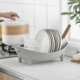 thumbnail image 5 of Compact Multi-Purpose Dish Drying Rack with Drainage, Space-Saving Tableware Organizer for Plates, Bowls and Glasses, Detachable Basket Design for Easy Cleaning, Plastic Drainer, 16*11*5in, B, 5 of 6