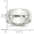 thumbnail image 3 of Sterling Silver 8mm Half-Round Band, 3 of 3