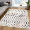 thumbnail image 6 of 5â€™ x 8â€™ White Modern Geometric Grid Area Rug, 6 of 7
