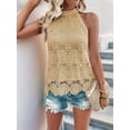 thumbnail image 6 of Women'S Tank Tops Hollow Out Lace Boho Blouse Eyelet Embroidery Sleeveless Tops Shirts  L, 6 of 8