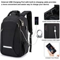 thumbnail image 2 of Mochila para hombres Mochila de viaje para computadora portátil con puerto de carga USB/auriculares Mochila duradera resistente al agua para la escuela universitaria Mochila para computadora JFHHH pequeña, 2 of 5
