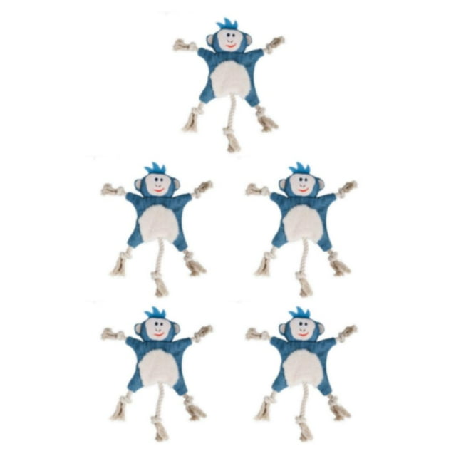 Transemion Polyester Stylish Pet Toy For Dogs Easy To Clean And Safe For Playtime Good Gift Plush Dog Toy monkey 5Set