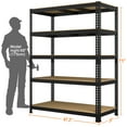 thumbnail image 3 of TrumanPick Heavy Duty Storage Shelves 3500LBS Metal Garage Storage Rack Utility Adjustable Shelving 48"W x 24"D x 71"H,Black, 3 of 11
