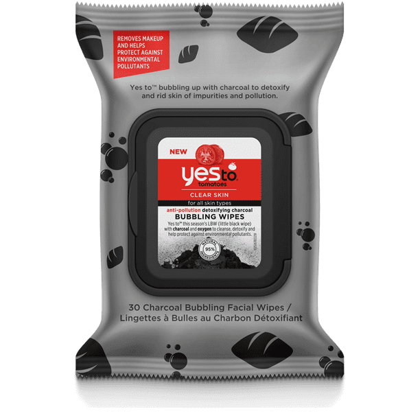Yes To Tomatoes Charcoal Bubbling Wipes Foaming Makeup Remover Wipes 30