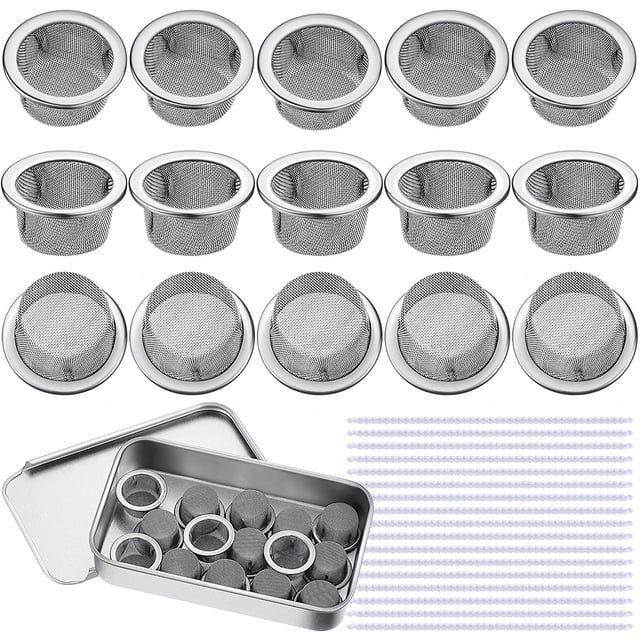 Screen Filtration Box 15 Pieces Pipe Screens Filters 1/2 Inch Pipe Screens Stainless Steel ...