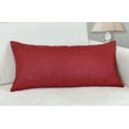 thumbnail image 2 of Aiking Home Woven Fine Faux Linen Throw Pillow Cover, size 12"x24", Burgundy, 2 of 6