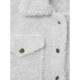 thumbnail image 6 of Ma Croix Womens Teddy Bear Jacket Long Sleeve Faux Fur Shearling Coat, 6 of 9