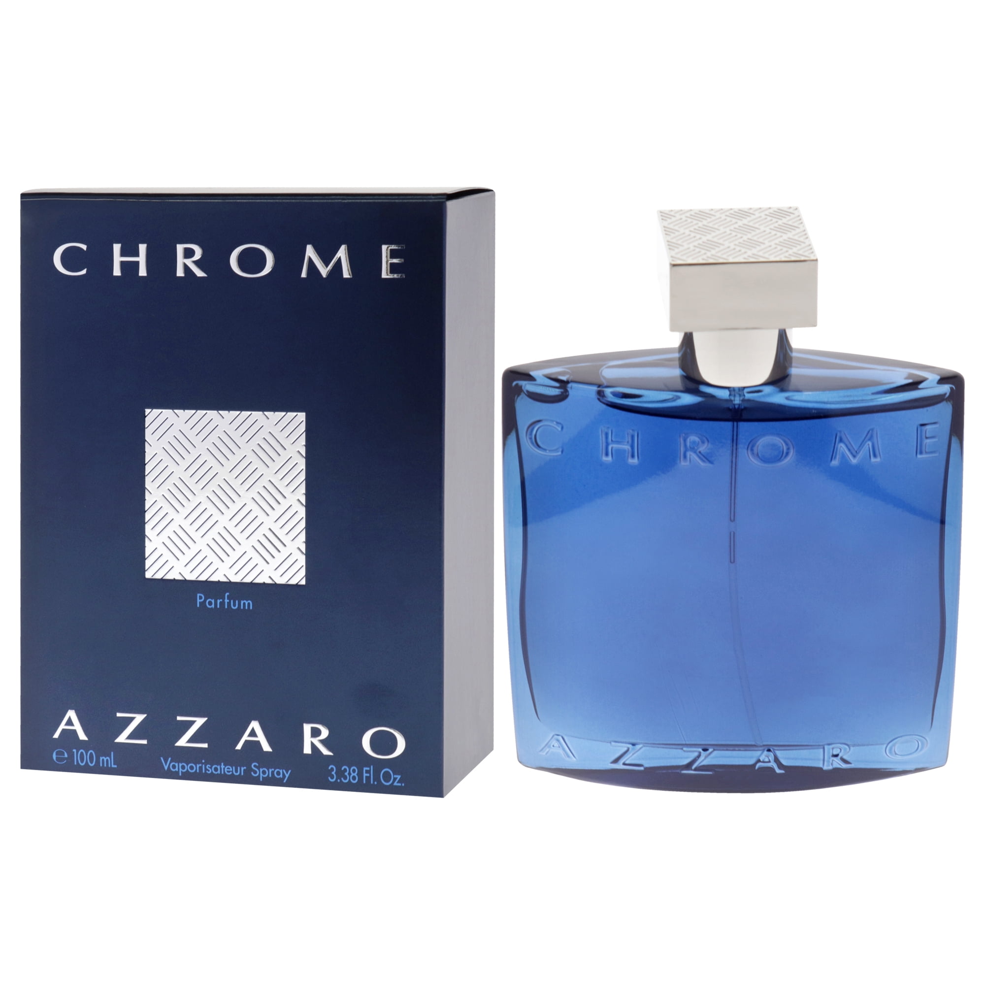 Azzaro Chrome, 3.38 oz Parfum Spray, Citrus Aromatic Fragrance for