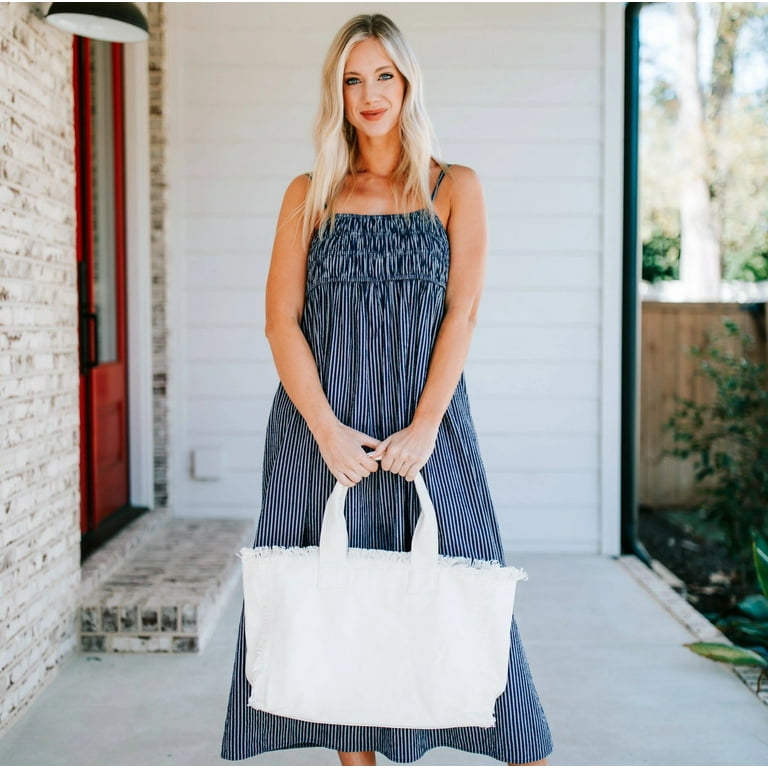 Presley Fray Canvas Tote